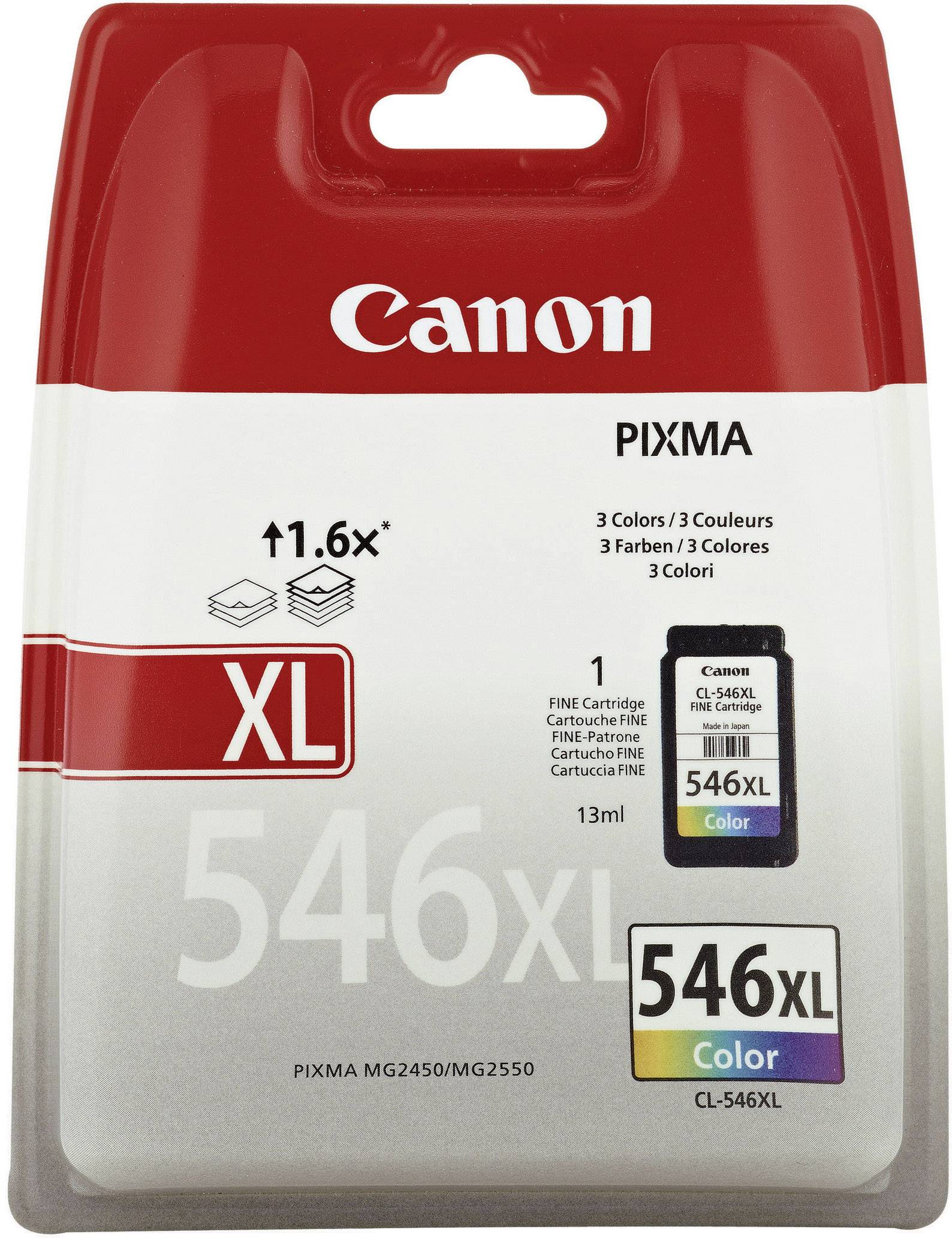 Canon CL-546XL - 13 ml - Hohe Ergiebigkeit - Farbe (Cyan, Magenta, Gelb)