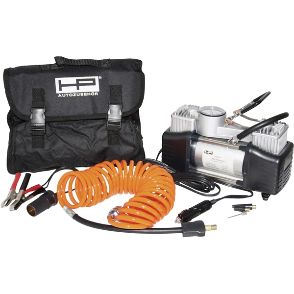 HP Autozubehör 21262 Kompressor 7 bar 2 Zylinder, Analoges Manometer, Aufbewahrungs-Box/-Tasche HP Autozubehör 21262 Kompressor 7 bar 2 Zylinder, Analoges Manometer, Aufbewahrungs-Box/-Tasche