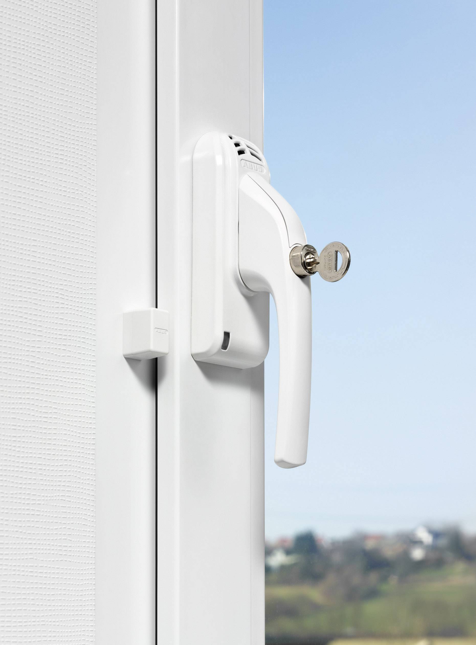 ABUS Fenstergriff mit Alarm DIN höger Weiß 110 dB ABFG68022