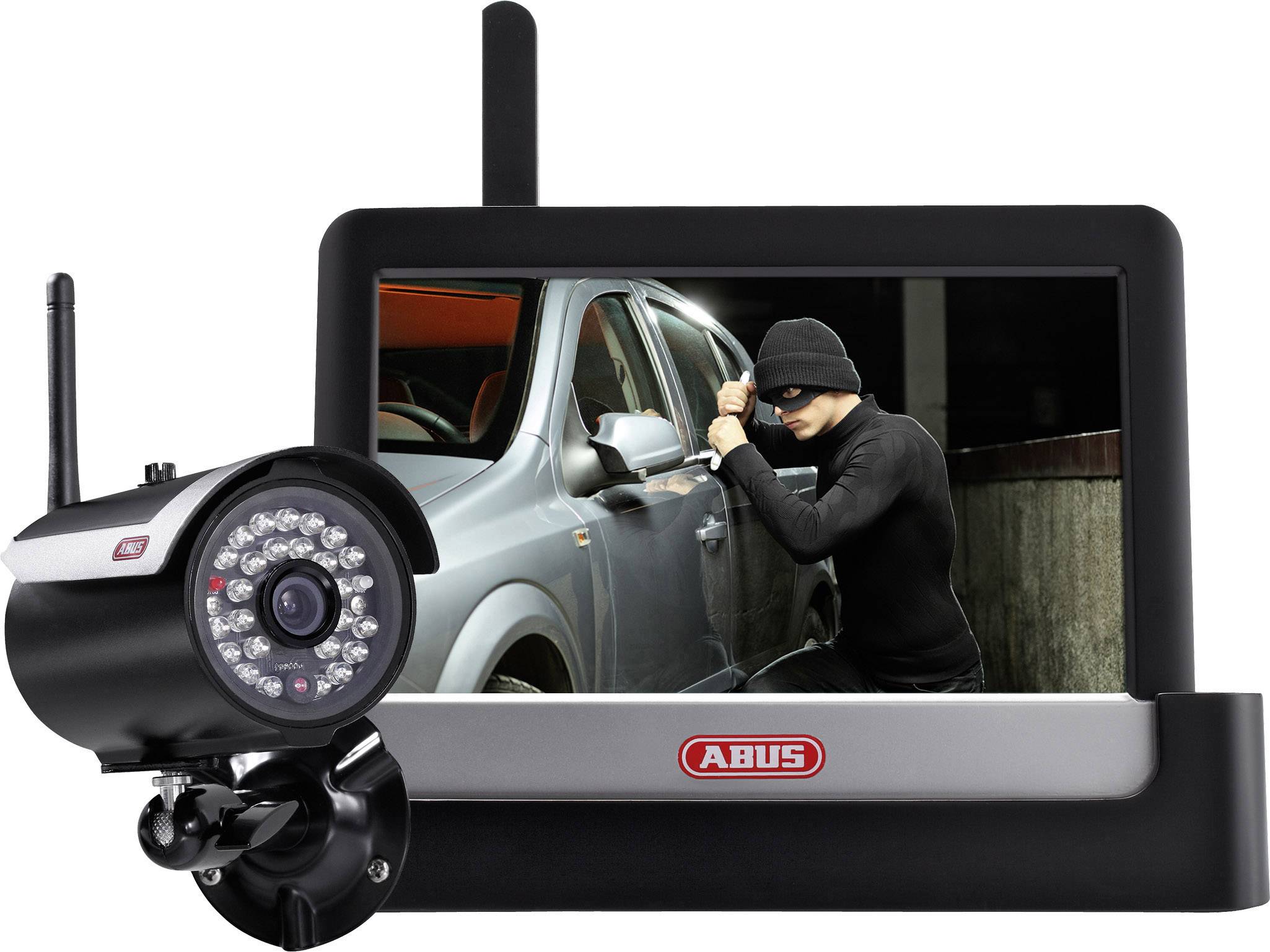 ABUS TVAC16001A Funk-Überwachungskamera-Set 4-Kanal mit 1 Kamera 640 x 480 Pixel 2.4GHz