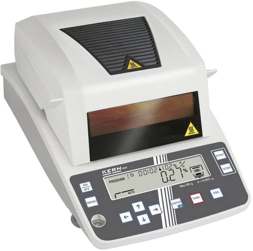 Kern Feuchteanalysatorwaage Wägebereich (max.) 60g Ablesbarkeit 0.001g über Steckernetzteil