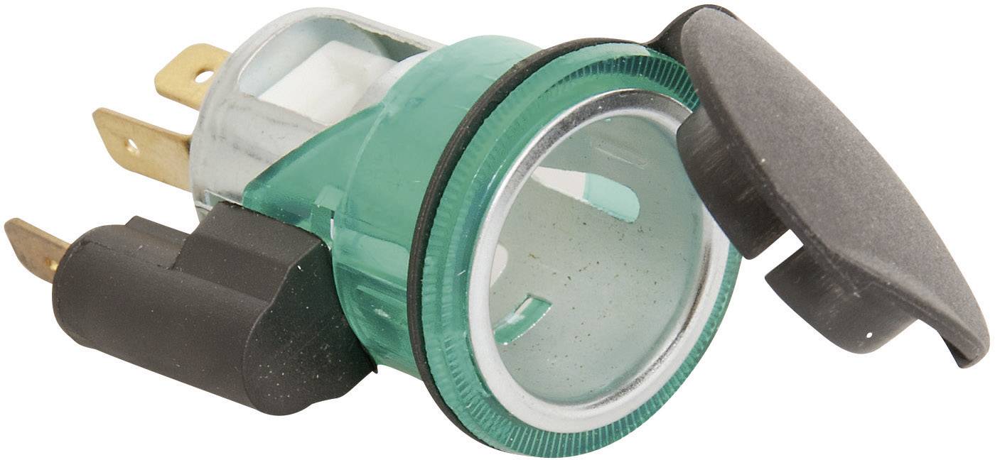 HP Autozubehör Einbau-Steckdose mit Deckel Belastbarkeit Strom max.=16A Passend für (Details) Norm- und Universalstecker 12/24V