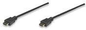 Zwei schwarze HDMI-Kabel mit Stecker, die nebeneinander liegen.