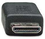 Manhattan HDMI Anschlusskabel HDMI-A Stecker, HDMI-Mini-C Stecker 1.80m Schwarz 304955-CG 4K UHD HDMI-Kabel