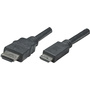 Manhattan HDMI Anschlusskabel HDMI-A Stecker, HDMI-Mini-C Stecker 1.80m Schwarz 304955-CG Ultra HD (4k) HDMI HDMI-Kabel