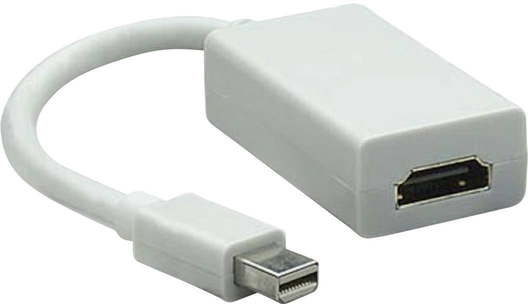 Manhattan 322461-CG HDMI / DisplayPort Adapter [1x Mini-DisplayPort Stecker - 1x HDMI-Buchse] Weiß