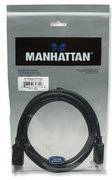 'Manhattan' Markenverpackung mit schwarzem HDMI-Kabel.
