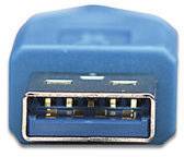 Manhattan USB-Kabel USB 3.2 Gen1 USB-A Stecker, USB-A Buchse 2.00m Blau vergoldete Steckkontakte, UL-zertifiziert 322379-CG