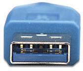 Manhattan USB-Kabel USB 3.2 Gen1 (USB 3.0 / USB 3.1 Gen1) USB-A Stecker, USB-A Buchse 3.00 m Blau v
