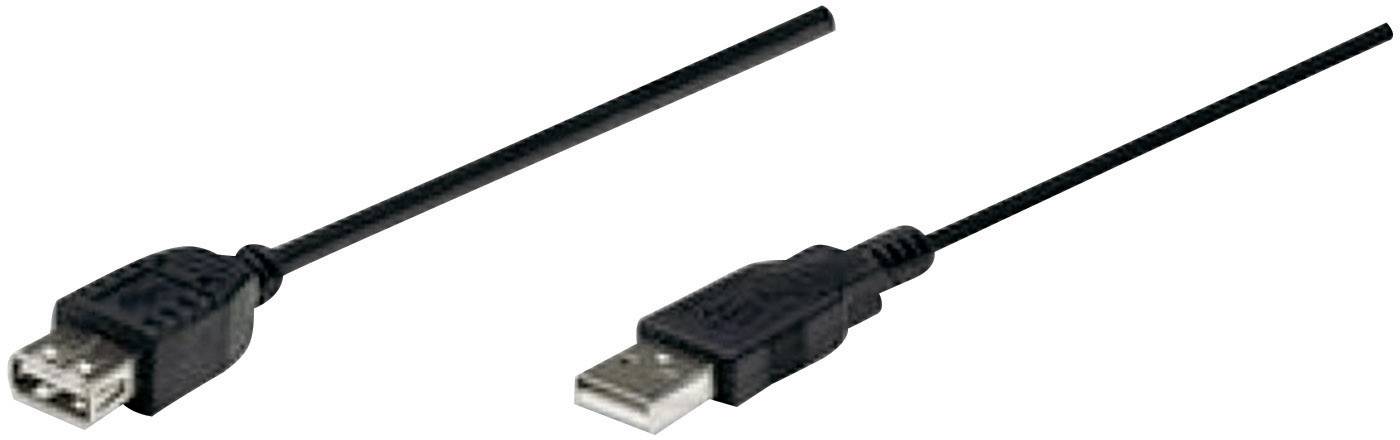 Zwei schwarze USB-Kabelstecker nebeneinander, einer mit USB-A-Anschluss.