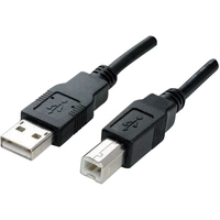 Manhattan USB-Kabel USB 2.0 USB-A Stecker, USB-B Stecker 1.80m Schwarz vergoldete Steckkontakte, UL-zertifiziert 333368-CG Manhattan USB-Kabel USB 2.0 USB-A Stecker, USB-B Stecker 1.80m Schwarz vergoldete Steckkontakte, UL-zertifiziert 333368-CG