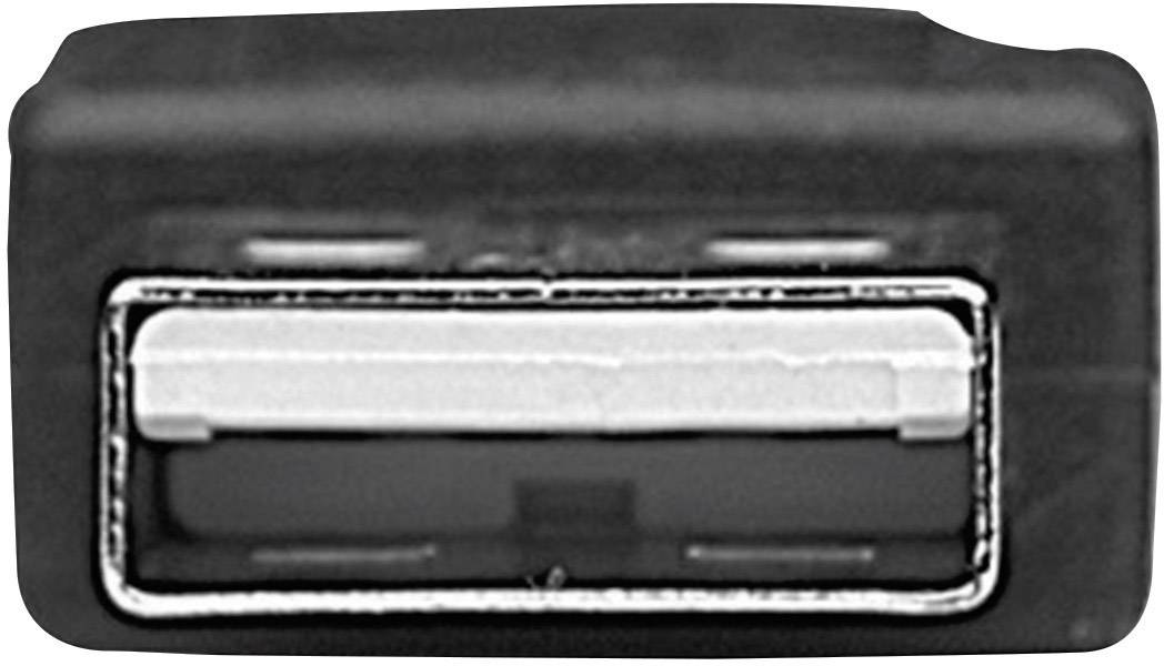 Nahaufnahme eines USB-Anschlusses, typischer rechteckiger Port, der häufig für den Anschluss von Geräten wie Druckern oder Mäusen verwendet wird.