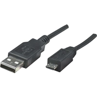 Manhattan USB-Kabel USB 2.0 USB-A Stecker, USB-Micro-B Stecker 1.80m Schwarz UL-zertifiziert 307178-CG Manhattan USB-Kabel USB 2.0 USB-A Stecker, USB-Micro-B Stecker 1.80m Schwarz UL-zertifiziert 307178-CG