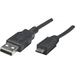 Manhattan USB-Kabel USB 2.0 USB-A Stecker, USB-Micro-B Stecker 1.80m Schwarz UL-zertifiziert 307178-CG Manhattan USB-Kabel USB 2.0 USB-A Stecker, USB-Micro-B Stecker 1.80m Schwarz UL-zertifiziert 307178-CG