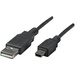 Manhattan USB-Kabel USB 2.0 USB-A Stecker, USB-Mini-B Stecker 1.80m Schwarz vergoldete Steckkontakte, UL-zertifiziert 333375-CG