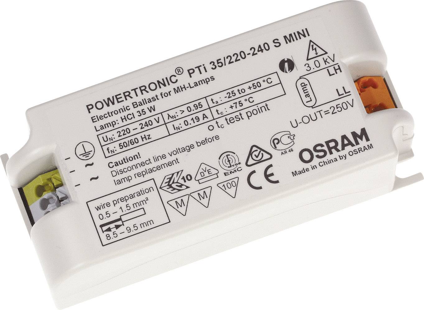 Osram HOMELIGHTING Hochdruckentladungslampe EVG 35W (1 x 35 W) für Leuchteneinbau, Metallgehäuse