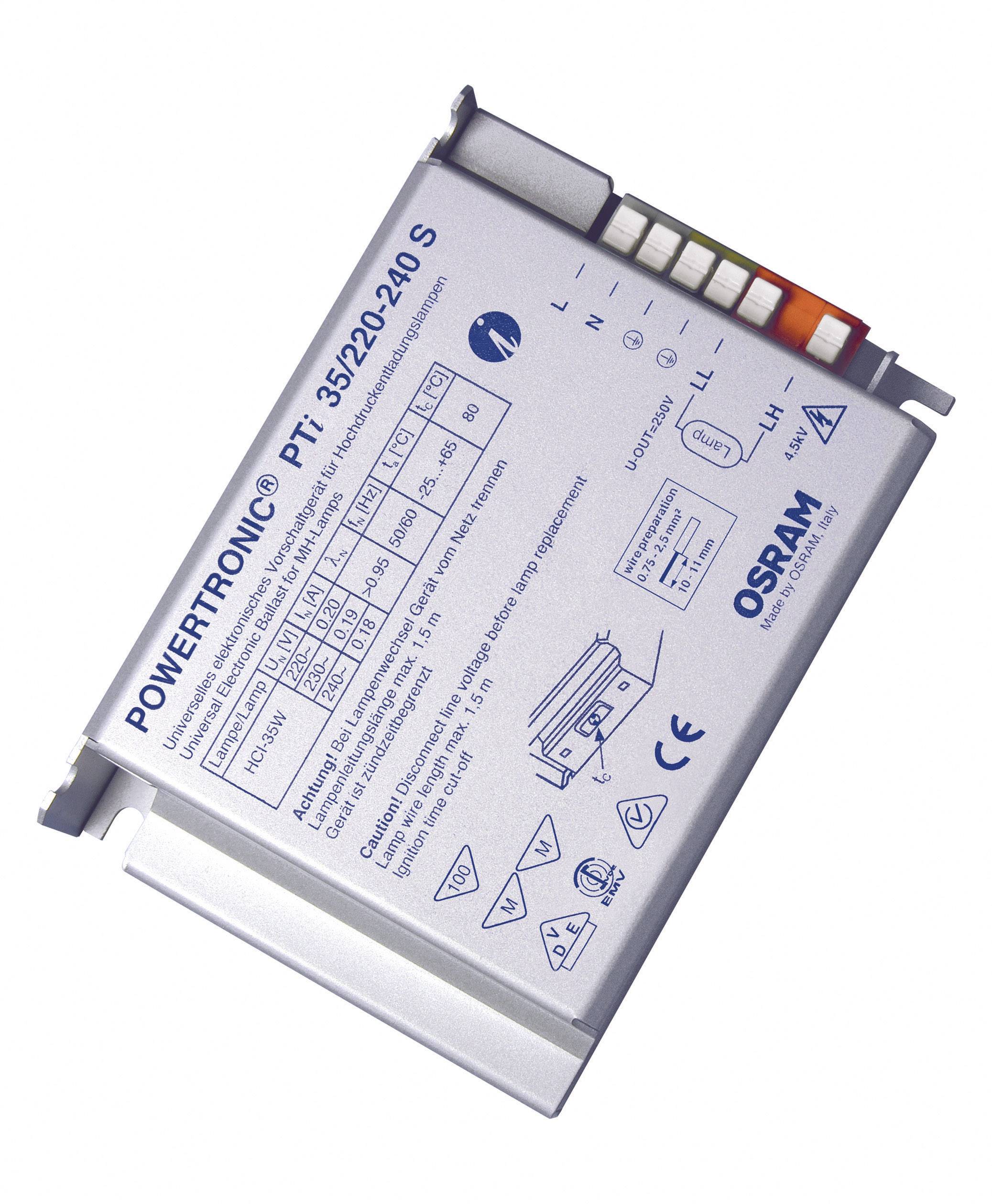OSRAM HOMELIGHTING Hochdruckentladungslampe EVG 35 W (1 x 35 W) für Leuchteneinbau, Metallgehäuse