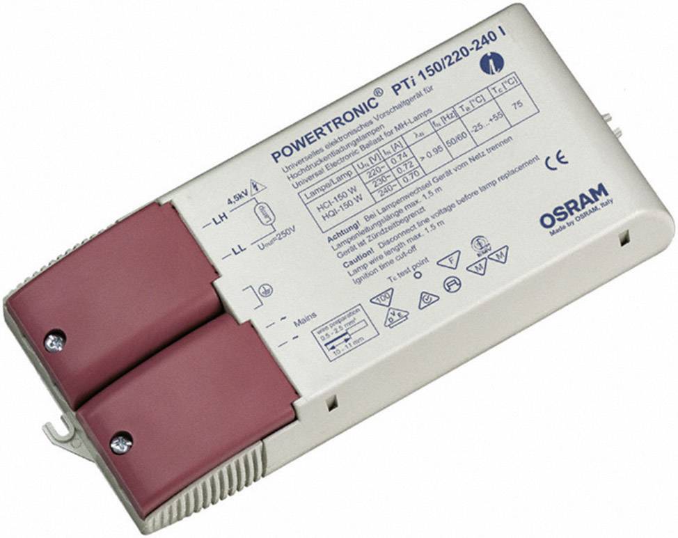 Osram HOMELIGHTING Hochdruckentladungslampe EVG 150W (1 x 150 W) mit Zugentlastung