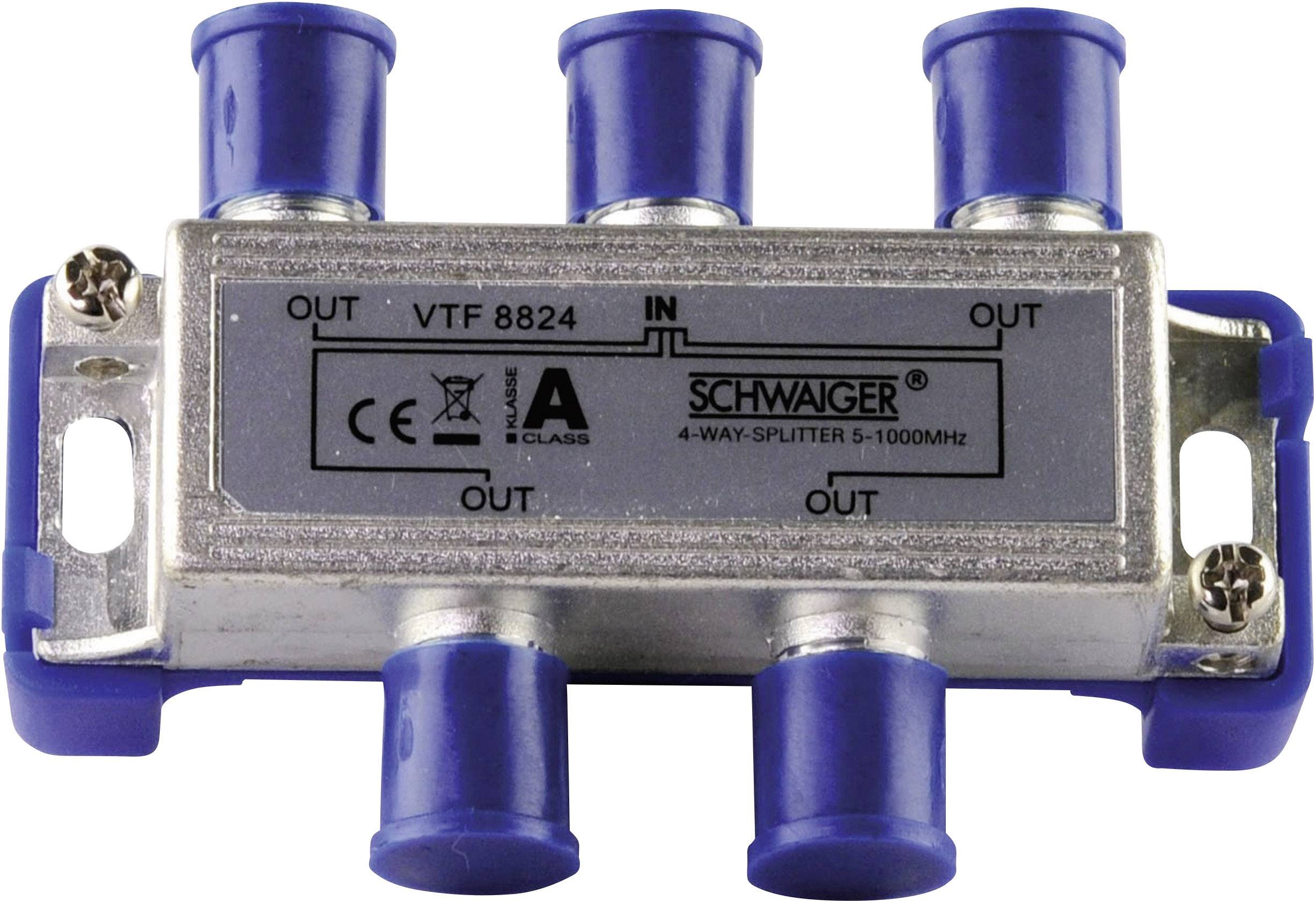 Schwaiger VTF8824 Kabel-TV Verteiler 4-fach 5 - 1000 MHz