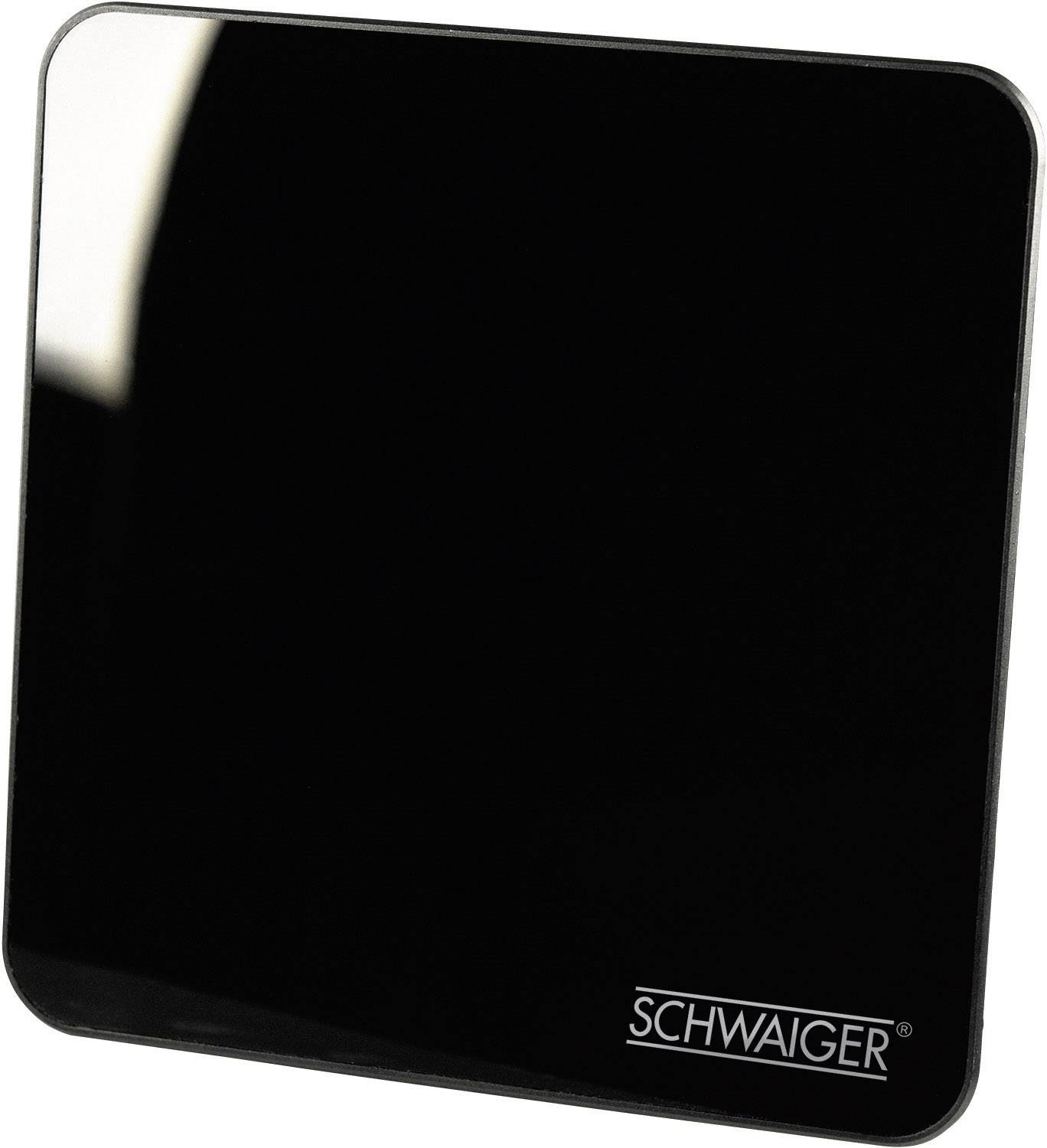 Schwaiger ZA8970011 Aktive DVB-T/T2 Flachantenne Innenbereich Verstärkung: 45 dB Schwarz