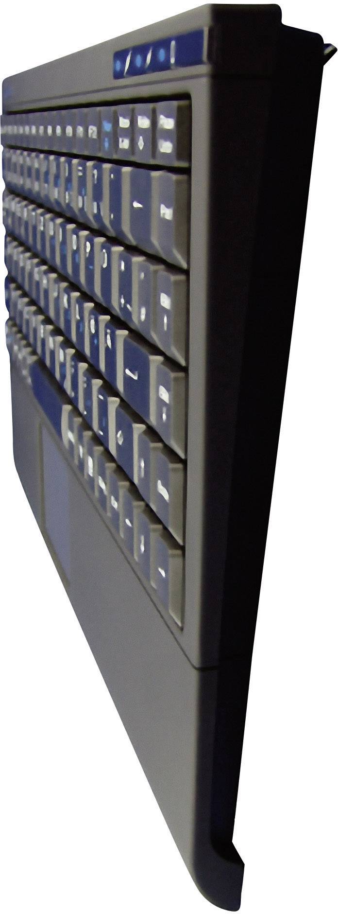 Keysonic ACK-540U+ USB Tastatur Deutsch, QWERTZ Schwarz Integriertes Touchpad, Maustasten