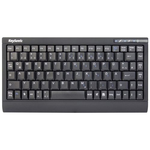 Keysonic ACK-595C+ USB Tastatur Deutsch, QWERTZ Schwarz