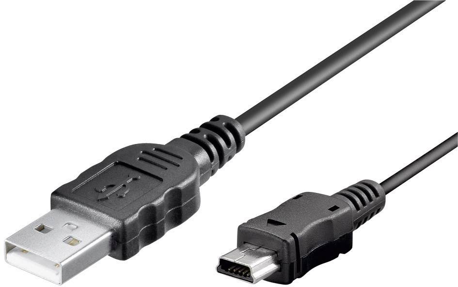 Handy Anschlusskabel [1x USB - 1x Mini-A-USB-Stecker] 1.50 m