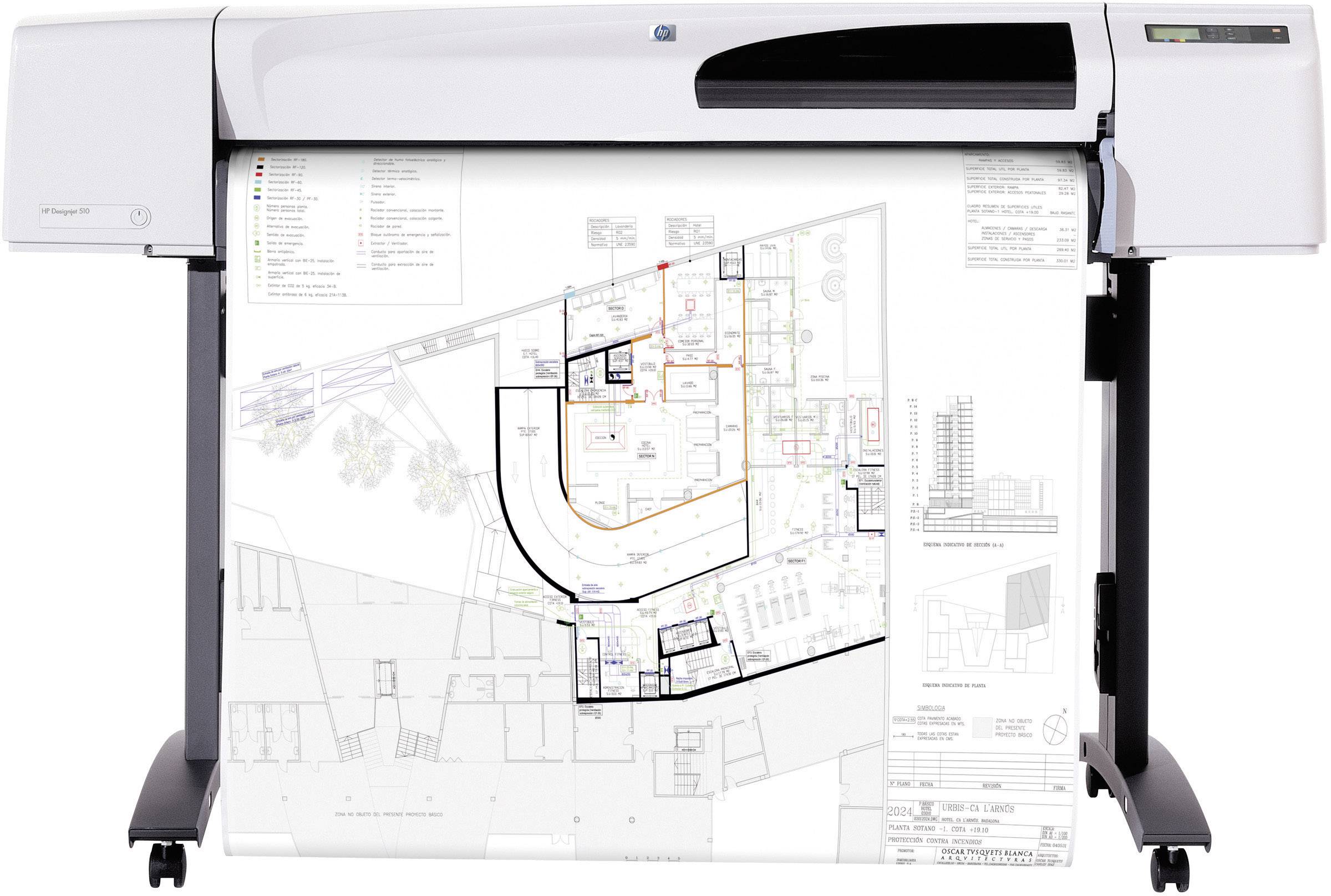 HP Designjet 510 (1067 mm/42"), Tintenstrahldrucker