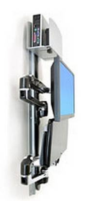Ergotron LX 1fach Monitor-Wandhalterung 30,5 cm (12") - 81,3 cm (32") Schwarz, Silber Höhenverstellbar, Tastaturablage, Neigbar, Schwenkbar