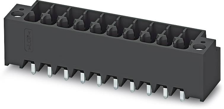 Ein schwarzer elektrischer Steckverbinder mit mehreren Anschlüssen zur Verbindung von elektronischen Komponenten.