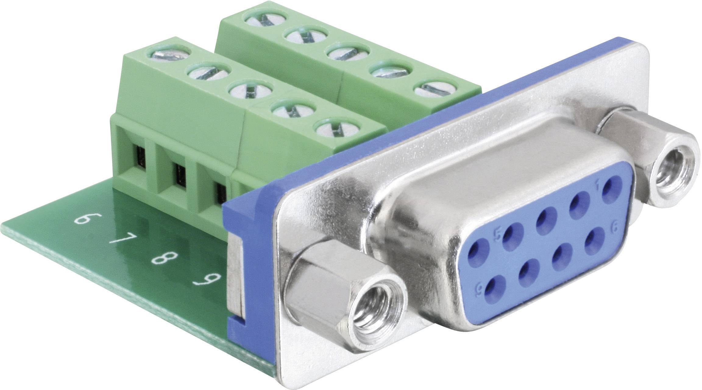 Delock 65268 D-SUB Buchsenleiste 180 ° Polzahl: 9, 10 1 St.