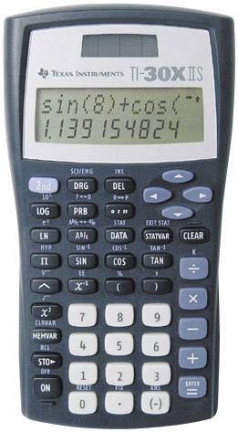 Texas Instruments TI-30 X IIS Schulrechner Schwarz, Silber Display (Stellen): 11 solarbetrieben, batteriebetrieben (B x H x T) 82 x 19 x 155 mm