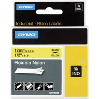 DYMO Schriftband IND RHINO 18490 Bandfarbe: Gelb Schriftfarbe:Schwarz 12mm 3.5m DYMO Schriftband IND RHINO 18490 Bandfarbe: Gelb Schriftfarbe:Schwarz 12mm 3.5m