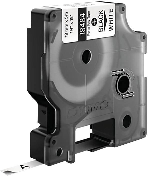 DYMO Schriftband IND RHINO 18765 Polyester Bandfarbe: Weiß Schriftfarbe:Schwarz 19 mm 5.5 m