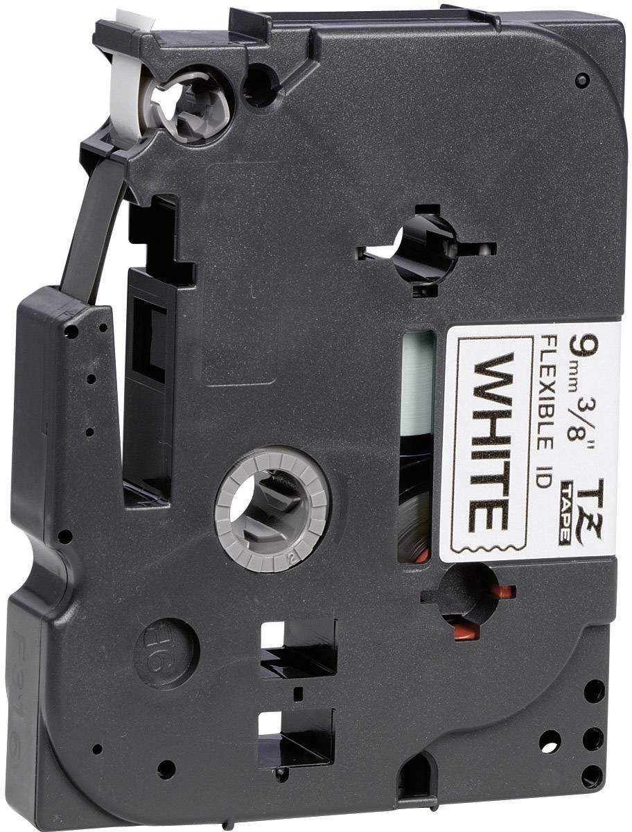 Brother Schriftband Flexibel TZe-FX TZe-FX221 Bandfarbe: Weiß Schriftfarbe:Schwarz 9 mm 8 m