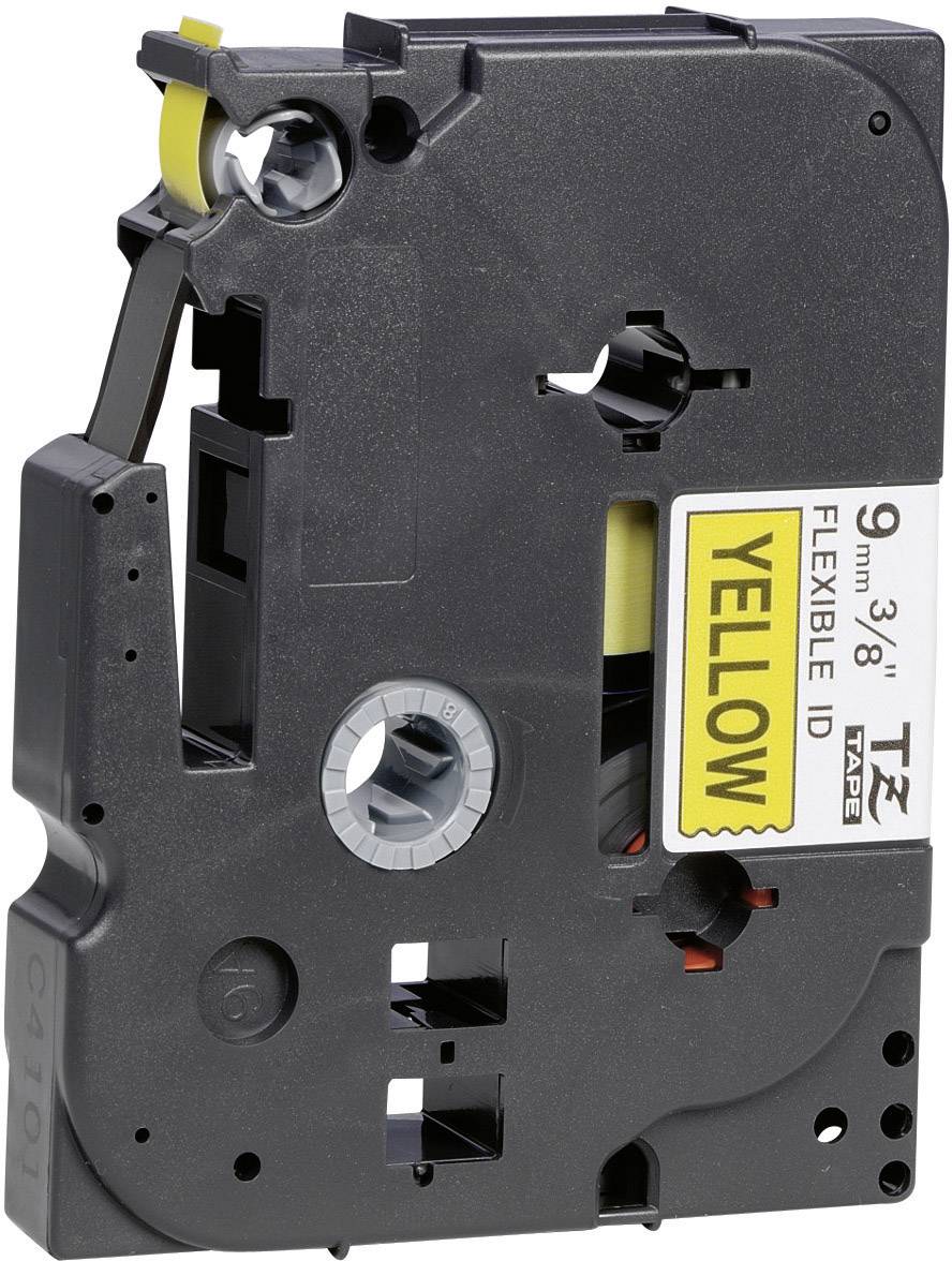 Brother Schriftband Flexibel TZe-FX TZe-FX621 Bandfarbe: Gelb Schriftfarbe:Schwarz 9 mm 8 m