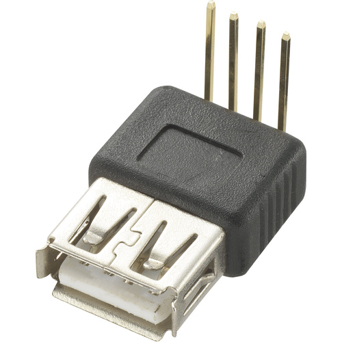 TRU COMPONENTS USB-Steckverbinder Printmontage Buchse, gewinkelt
