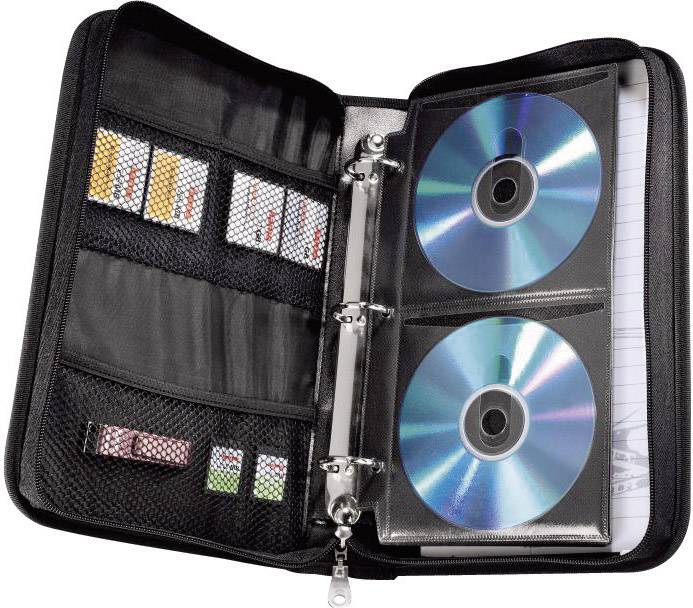 Hama  CD Tasche 64 CDs/DVDs,Blu-rays Polyester Blau, Schwarz 1 St. (B x H x T) 63 x 295 x 200 mm 84145