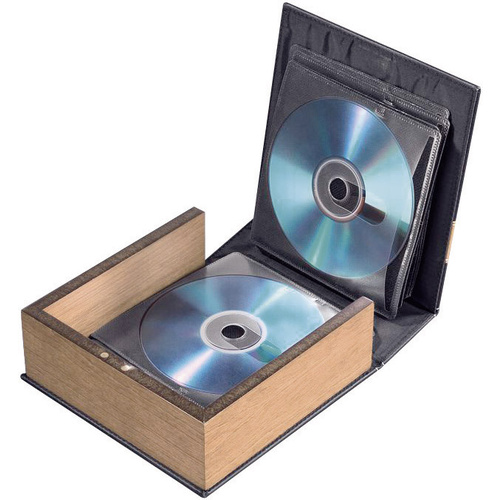 Hama CD-, Foto-CD Album 28 CDs/DVDs/Blu-rays Leder-Braun (matt) 1 St. (B x H x T) 163 x 170 x 63mm 78385