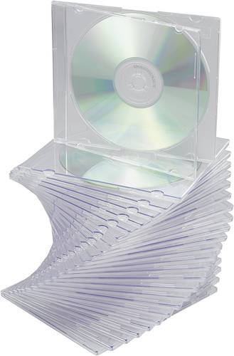 CD Hülle Slim 1 CD/DVD/Blu-Ray Kunststoff Transparent 25St.