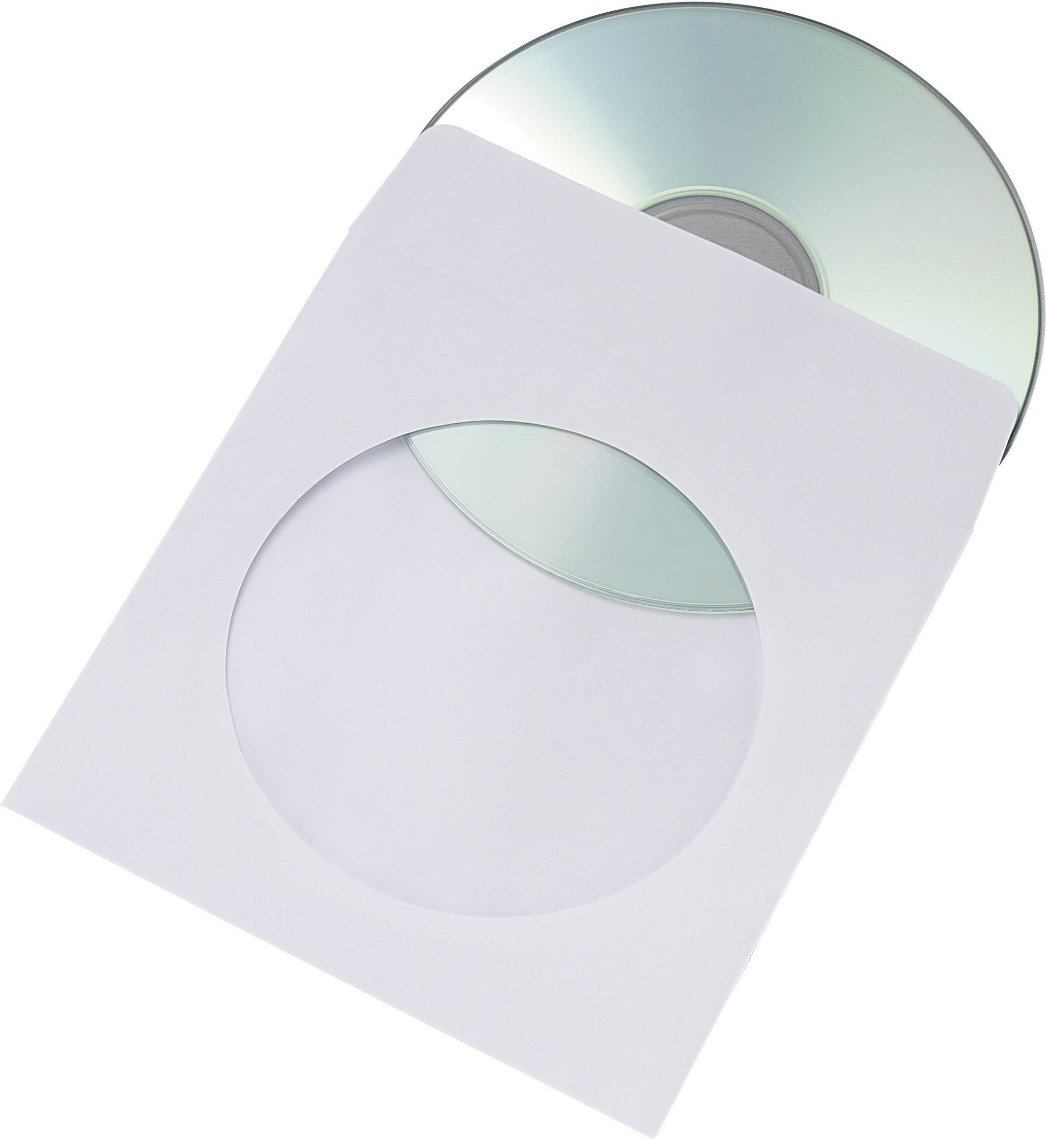 CD Hülle 1 CD/DVD/Blu-Ray Papier Weiß 50St.