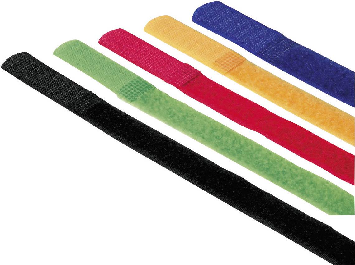 Hama Klett-Kabelbinder Nylon Rot, Blau, Schwarz, Gelb, Grün flexibel (L x B) 215mm x 16mm 5 St. 00020535