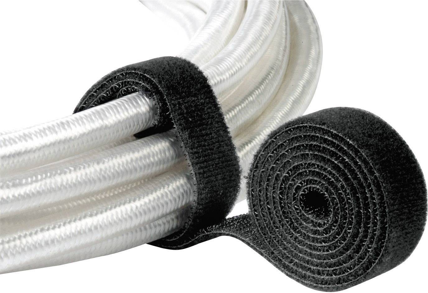 Hama Klett-Kabelbinder Nylon Schwarz flexibel (L x B) 1000 mm x 19 mm 1 St. 00020543