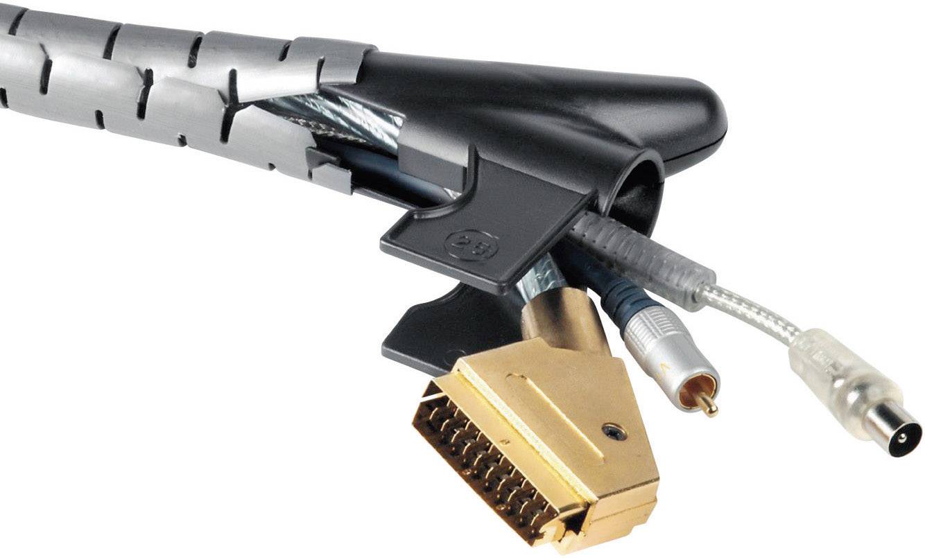 Hama Kabel-Bündelschlauch Kunststoff Silber flexibel (Ø x L) 2 cm x 250 cm 1 St. 00020600