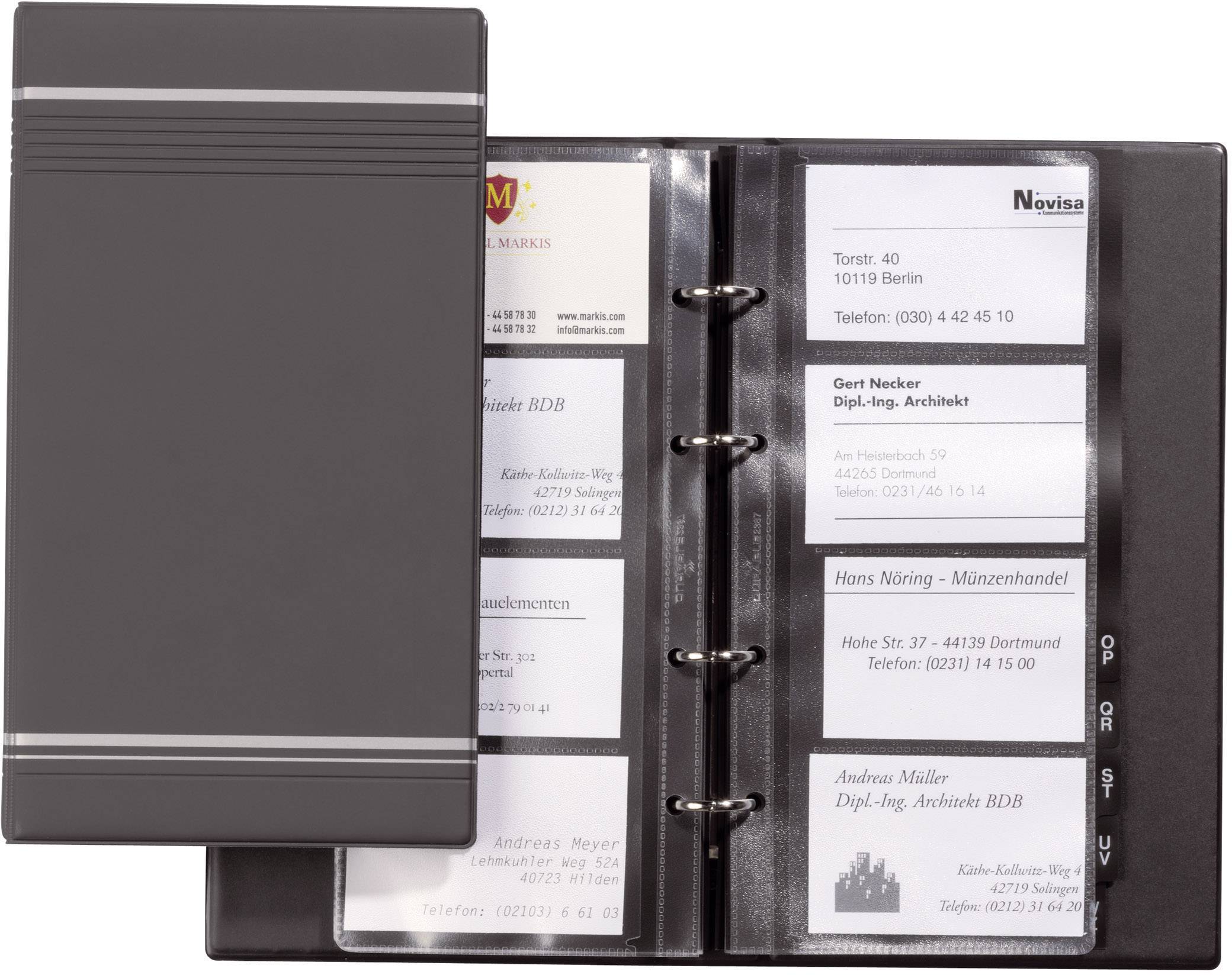 Durable Visitenkartenringbuch mit 25 Hüllen