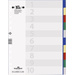 Durable Ordnerregister DIN A4, Überbreite blanko Polypropylen Blau, Gelb, Rot, Grün, Grau