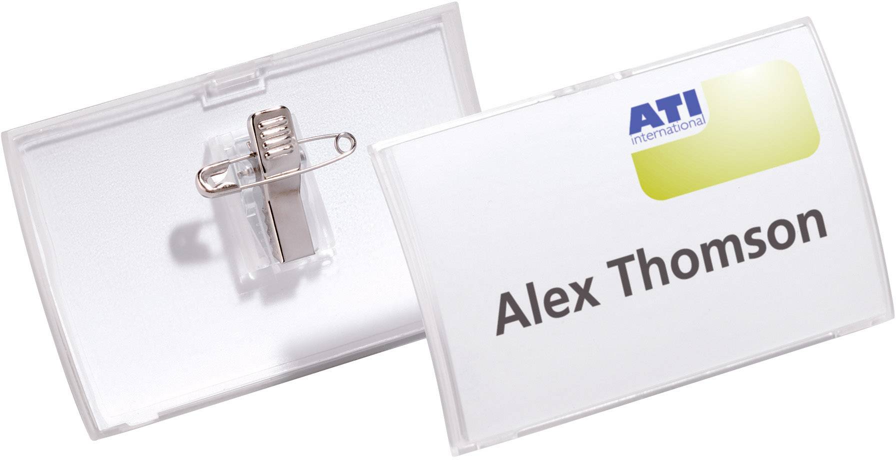 Durable 821419 Namensschild CLICK FOLD 54x90mm - 8214 Kombiklemme 25 St.