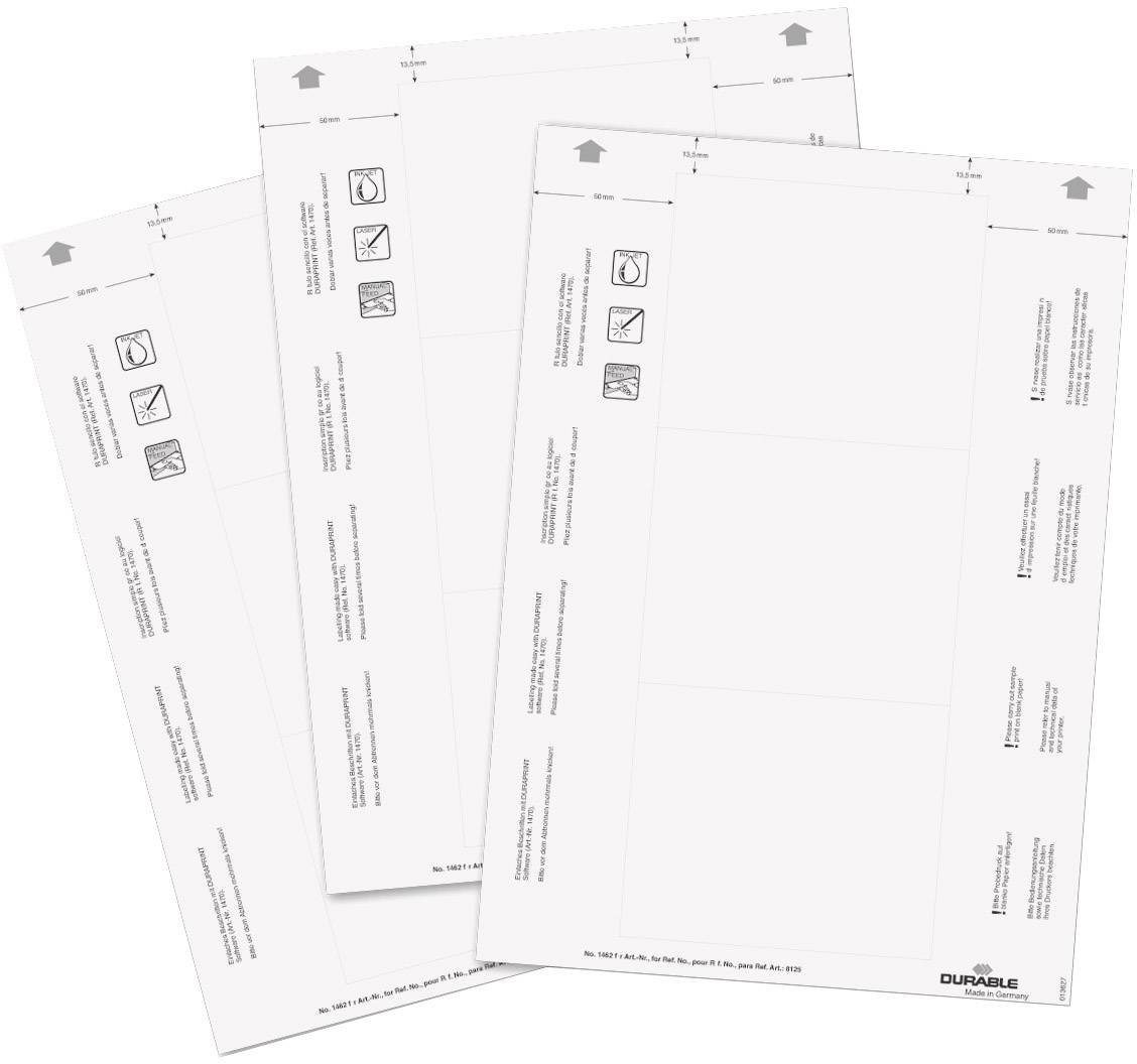 Einsteckschilder 54x90mm 20 Bogen VE=200 Schilder
