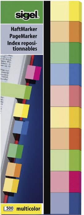 Sigel 150 mm x 50 mm Hellblau, Hellgrün, Hellrot, Gelb, Blau, Grün, Rosa, Orange, Gelb (matt), Orange (klar) 500 Blatt