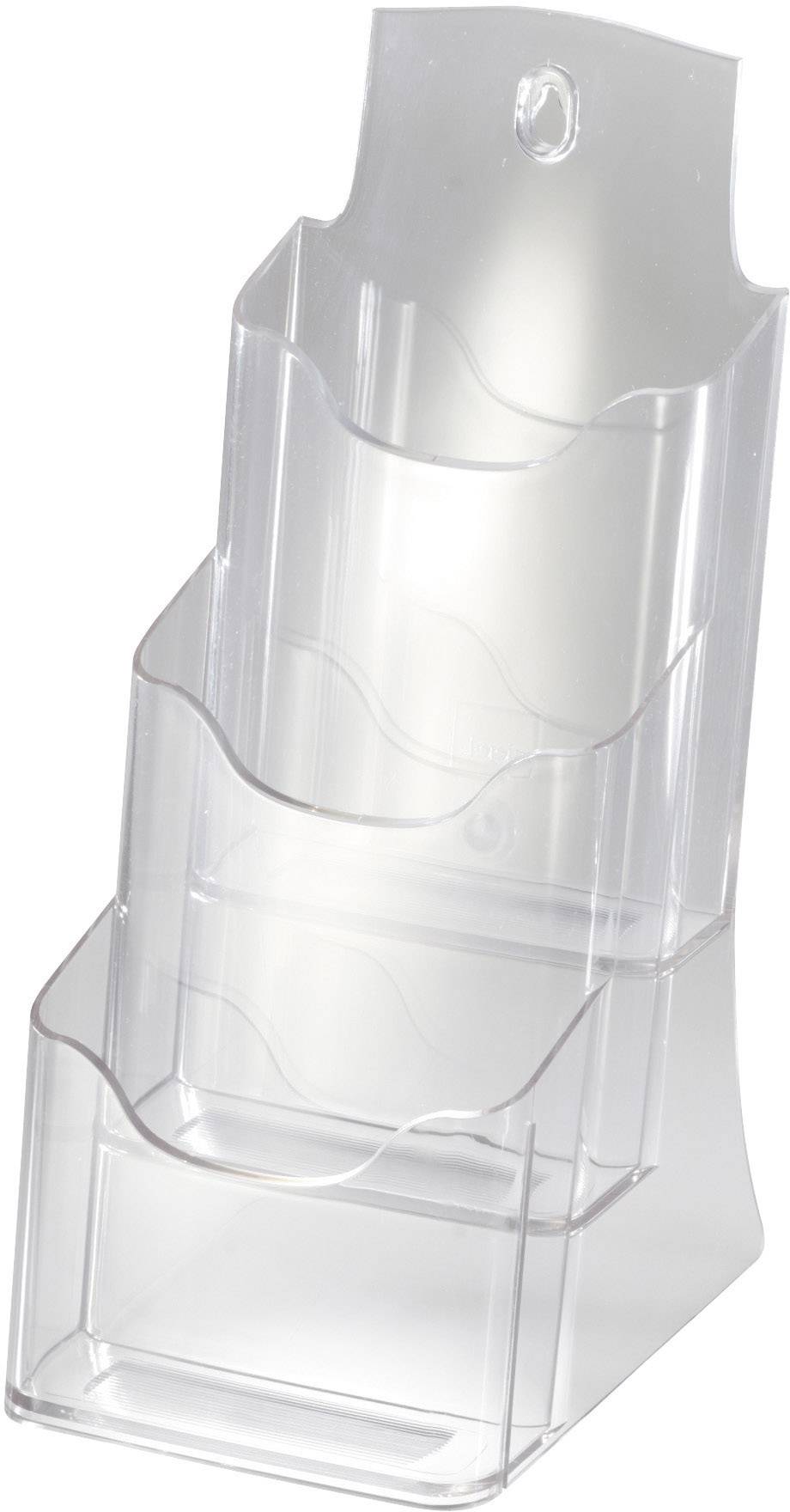 SIGEL Tischprospekthalter LH133 für DIN lang 3Fächer Arcyl glasklar